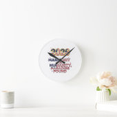 Horloge Ronde Patriotic Peace Decal (Maison)