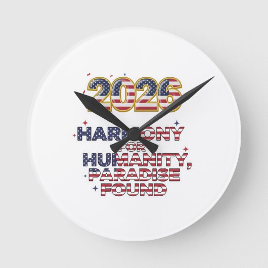 Horloge Ronde Patriotic Peace Decal (Recto)