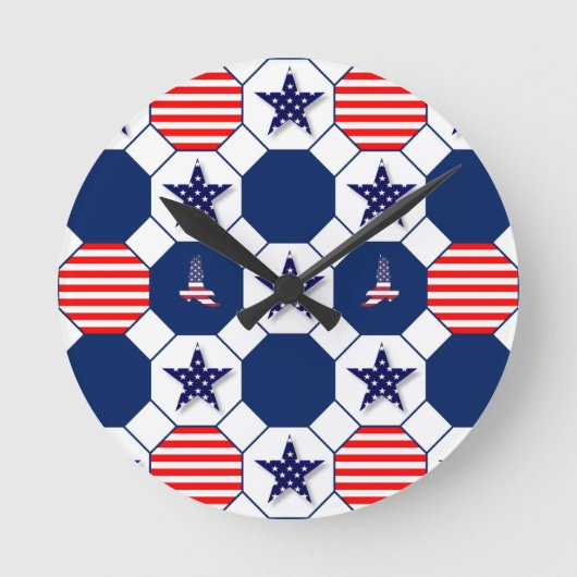 Horloge Ronde Patriotic Wall Clock (Recto)