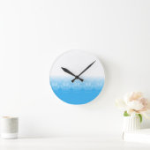 Horloge Ronde Patrouilles Bleues Et Blanches Avec Arrière - plan (Maison)