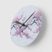 Horloge Ronde Pattern Cherry Blossoms (Angle)