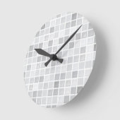 Horloge Ronde Pattern de Gray Tiles (Angle)