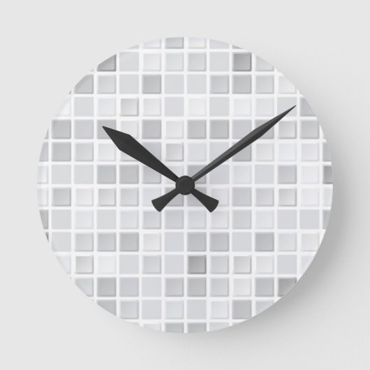 Horloge Ronde Pattern de Gray Tiles (Recto)