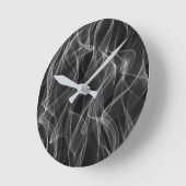 Horloge Ronde Pattern moderne Trendy Black and White Abstract (Angle)