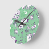 Horloge Ronde Pattern with food (Angle)