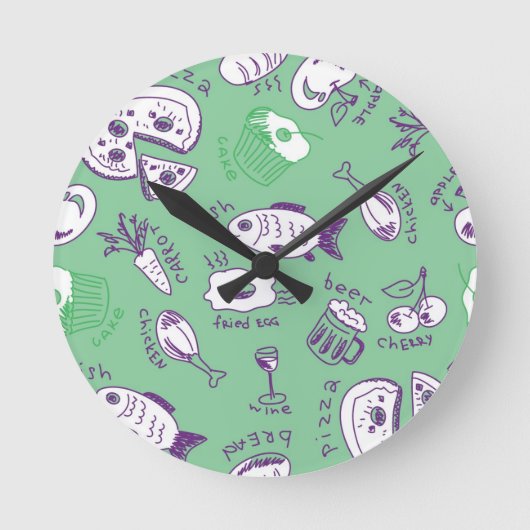 Horloge Ronde Pattern with food (Recto)