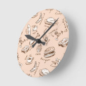 Horloge Ronde Pattern with food (Angle)