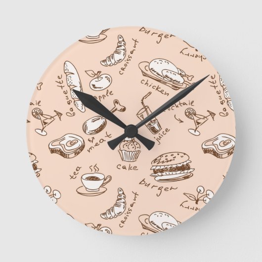 Horloge Ronde Pattern with food (Recto)