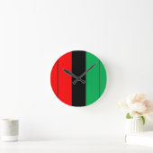 Horloge Ronde Patterns de Kwanzaa Colors (Maison)