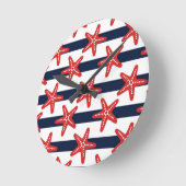 Horloge Ronde Patterns de Stars And Stripes (Angle)
