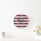 Horloge Ronde Patterns de Stars And Stripes (Maison)