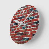 Horloge Ronde Patters de Brick Wall Cool Texture (Angle)