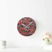 Horloge Ronde Patters de Brick Wall Cool Texture (Maison)