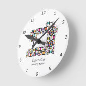 Horloge Ronde Patters de Colorful (Angle)