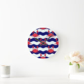 Horloge Ronde Patters de Happy Crabs (Maison)