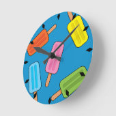 Horloge Ronde Patters de Popsicles (Angle)