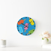 Horloge Ronde Patters de Popsicles (Maison)