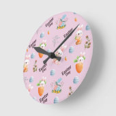 Horloge Ronde Patters de Rabbit (Angle)