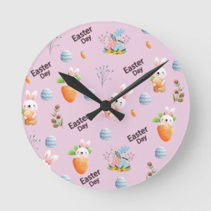 Horloge Ronde Patters de Rabbit