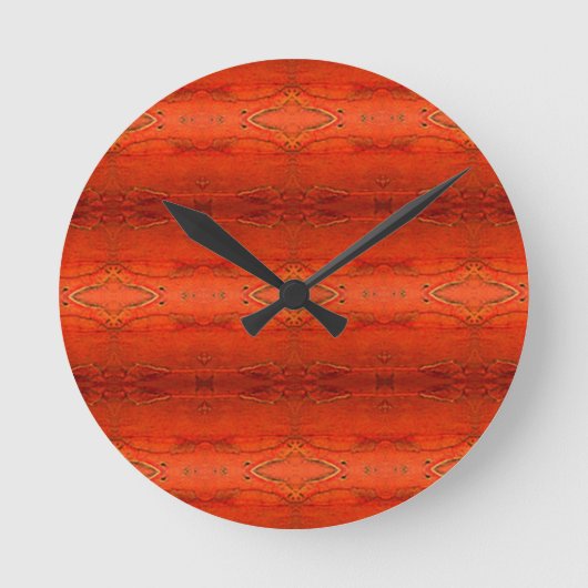 Horloge Ronde Patters orange aztèque (Recto)