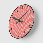 Horloge Ronde Patters rouges (Angle)