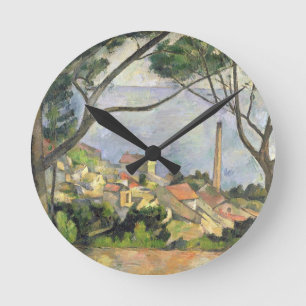 Horloge Ronde Paul Cezanne la mer au l'Estaque, 1878