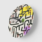 Horloge Ronde Paul Klee Rich Harbour Expressionnisme Abstrait (Angle)