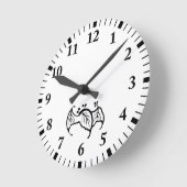 Horloge Ronde paulownia en forme de chaume (Angle)