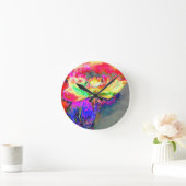 Horloge Ronde Pavot jaune (Maison)