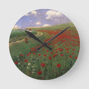 Horloge Ronde Pavots dans le domaine SZINYEI MERSE, fleur de