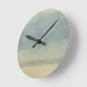 Horloge Ronde Paysage Abstrait avec ciel couvert (Angle)