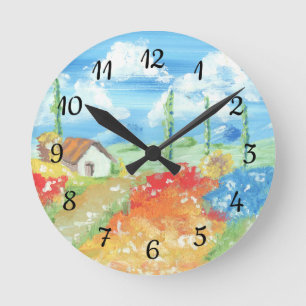 Horloge Ronde Paysage de l'immensité de la Toscane