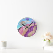 Horloge Ronde Paysage des fleurs du printemps (Maison)