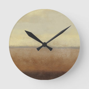 Horloge Ronde Paysage du désert solitaire par Norman Wyatt