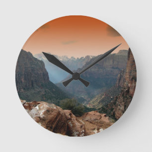 Horloge Ronde Paysage Montagneux du Parc National de Zion