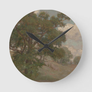 Horloge Ronde Paysage pastoral Louis Loeb (Américain, 1866-1909)