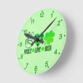 Horloge Ronde Peace Love Irish-66677 (Angle)