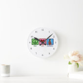 Horloge Ronde Peace Love Journalism (Maison)
