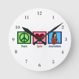 Horloge Ronde Peace Love Journalism