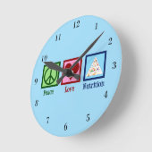 Horloge Ronde Peace Love Nutrition (Angle)