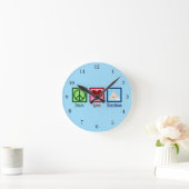 Horloge Ronde Peace Love Nutrition (Maison)