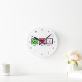 Horloge Ronde Peace Love Sweet 16 (Maison)