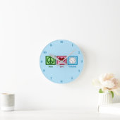 Horloge Ronde Peace Love Volley (Maison)