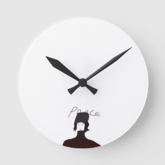 Horloge Ronde Peace Minimal Art Wall Clock