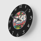 Horloge Ronde Peace Wall Clock (Angle)