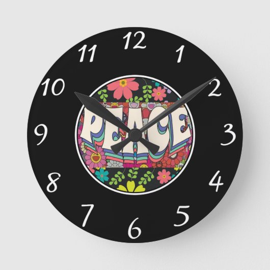 Horloge Ronde Peace Wall Clock (Recto)