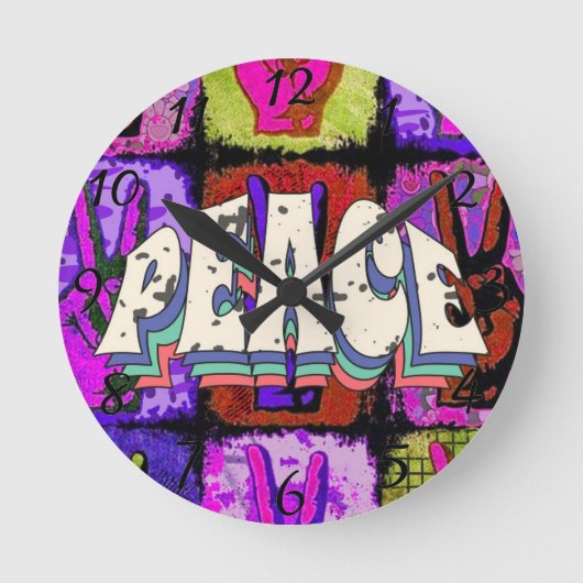 Horloge Ronde Peace Wall Clock (Recto)