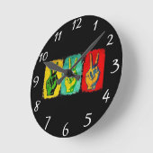 Horloge Ronde Peace Wall Clock (Angle)