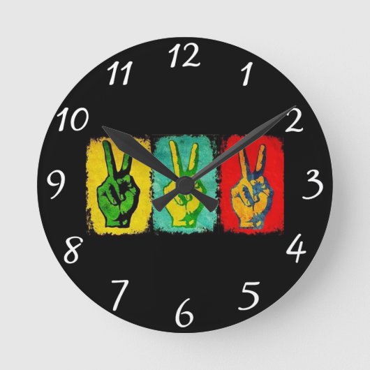 Horloge Ronde Peace Wall Clock (Recto)