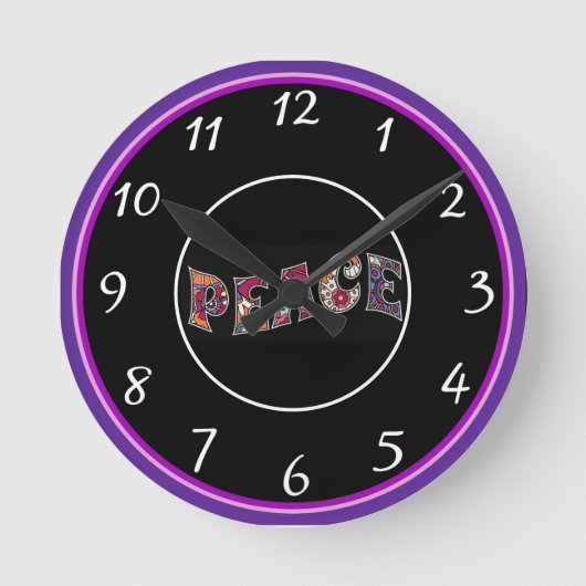 Horloge Ronde Peace Wall Clock (Recto)